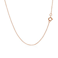 14k Rose Gold Diamond Cut Cable Link Chain (0.68 mm)