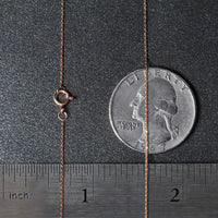 14k Rose Gold Diamond Cut Cable Link Chain (0.68 mm)