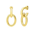 14K yellow gold interlocking link ring with a low flush profile