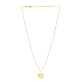 Cutout Heart Necklace in 14K Yellow Gold thumbnail 2