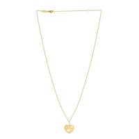 Cutout Heart Necklace in 14K Yellow Gold
