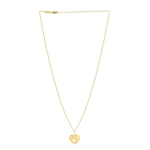 Cutout Heart Necklace in 14K Yellow Gold