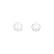 White Freshwater Cultured Pearl Stud Earrings in 14K White Gold (7.00 mm)
