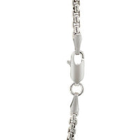 Sterling Silver Rhodium Plated Round Box Chain (2.20 mm)