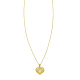 14K yellow gold radiating heart pendant necklace with heart-shaped silhouette thumbnail 1