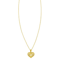 14K Yellow Gold Radiating Heart Necklace
