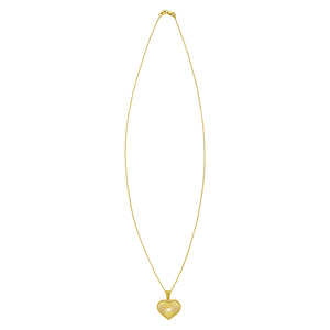 14K Yellow Gold Radiating Heart Necklace