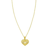 14K Yellow Gold Radiating Heart Necklace thumbnail 3