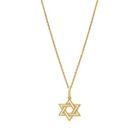 Star of David Necklace in 14K Yellow Gold