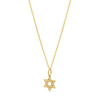 Star of David Necklace in 14K Yellow Gold