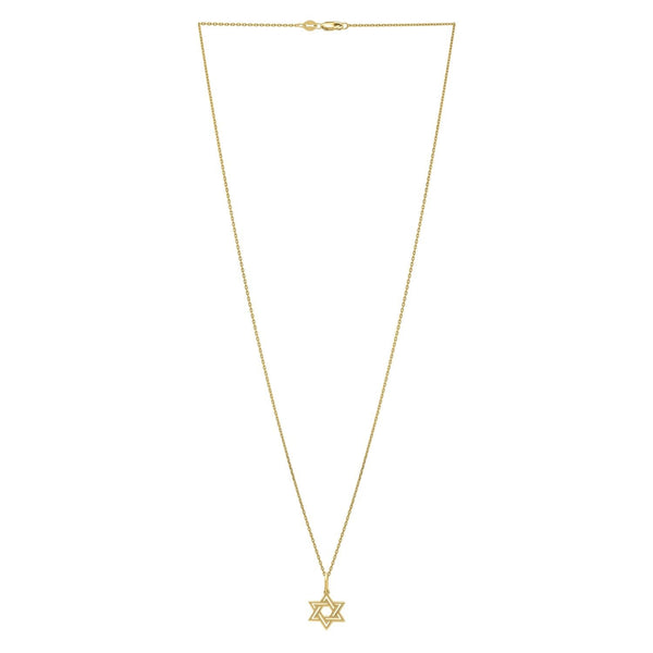 Star of David Necklace in 14K Yellow Gold