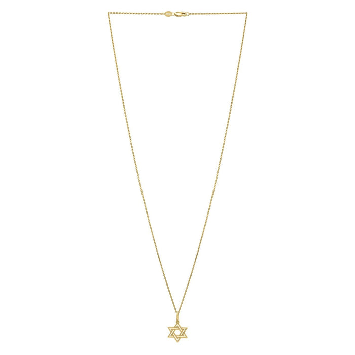 Star of David Necklace in 14K Yellow Gold