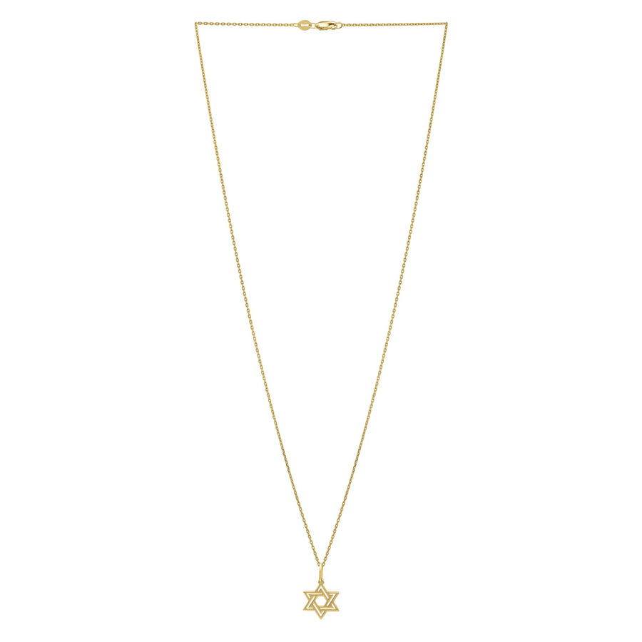Star of David Necklace in 14K Yellow Gold