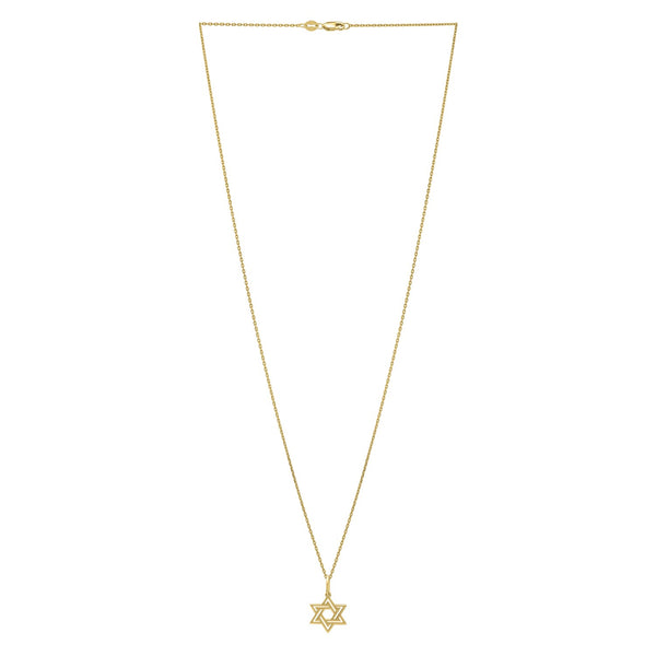 Star of David Necklace in 14K Yellow Gold