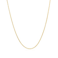 14k Yellow Gold Oval Cable Link Chain (0.85 mm)