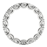 Round Cut Lab Grown Diamond Eternity Ring in 14k White Gold (4 cttw FG/VS2) thumbnail 3