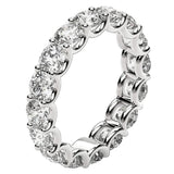 Round Cut Lab Grown Diamond Eternity Ring in 14k White Gold (4 cttw FG/VS2) thumbnail 4