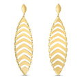 14K yellow gold drop leaf ring with sculpted leaf design