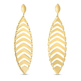 14k Yellow Gold Drop Leaf Earrings thumbnail 1