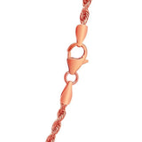 14k Rose Gold Solid Diamond Cut Rope Chain (2.30 mm) thumbnail 10