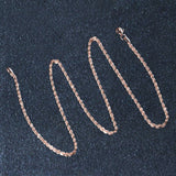 14k Rose Gold Solid Diamond Cut Rope Chain (2.30 mm) thumbnail 7