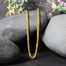 Load image into Gallery viewer, 14k Yellow Gold Lite Diamond Cut Round Franco Chain (2.70 mm)