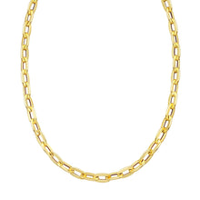 14K Yellow Gold Long Mirror Rolo Link Chain Necklace (7.30 mm)