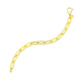 14K Yellow Gold Long Mirror Rolo Link Chain Necklace (7.30 mm) thumbnail 4