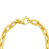 14K Yellow Gold Long Mirror Rolo Link Chain Necklace (7.30 mm) thumbnail 5