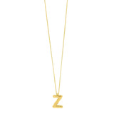 14K Yellow Gold Helium Initial Z Pendant thumbnail 1