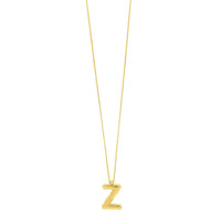 14K Yellow Gold Helium Initial Z Pendant