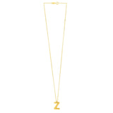 14K Yellow Gold Helium Initial Z Pendant thumbnail 2