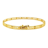 14k Yellow Gold Greek Fret Design Fancy Bracelet (3.30 mm)