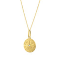 14K yellow gold North Star talisman pendant necklace with soldered bail