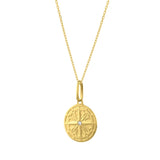 14K yellow gold North Star talisman pendant necklace with soldered bail thumbnail 1