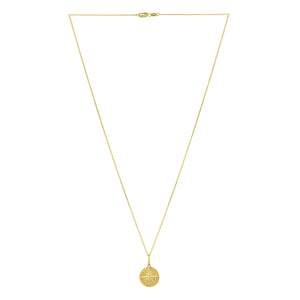 North Star Talisman Necklace in 14K Yellow Gold