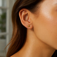 10k Yellow Gold Ball Style Stud Earrings (4mm)