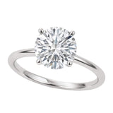 2 Carat Round Lab Grown IGI G/VS1 Diamond Solitaire Ring in 10K White Gold thumbnail 1