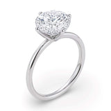 2 Carat Round Lab Grown IGI G/VS1 Diamond Solitaire Ring in 10K White Gold thumbnail 2