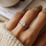 2 Carat Round Lab Grown IGI G/VS1 Diamond Solitaire Ring in 10K White Gold thumbnail 6