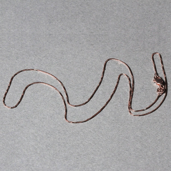 14k Rose Gold Classic Box Chain (0.60 mm)