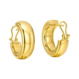 14k Yellow Gold Large Omega C Hoops thumbnail 2