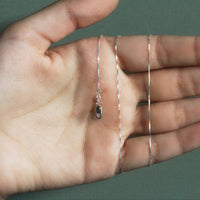 14k White Gold Classic Box Chain (0.45 mm)