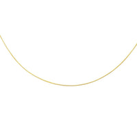 14k Yellow Gold Thin Motif Round Omega Necklace