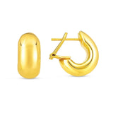 14k Yellow Gold Small Omega C Hoops thumbnail 1