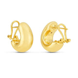 14k Yellow Gold Small Omega C Hoops thumbnail 2