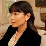 14k Yellow Gold Small Omega C Hoops thumbnail 3