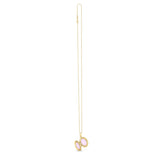 14k Yellow Gold Oval North Star Locket Necklace thumbnail 3