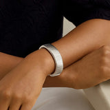 Sterling Silver Rhodium Plated Extra Thick Tubogas Bracelet (18.00 mm) thumbnail 5