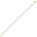 10K yellow gold tricolor diamond-cut bead bracelet with faceted gold beads